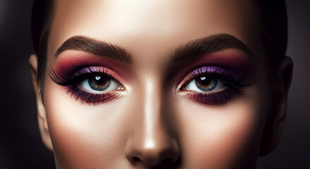 Explore the artistry of bold eye makeup with vibrant shades, emphasizing beauty and expression