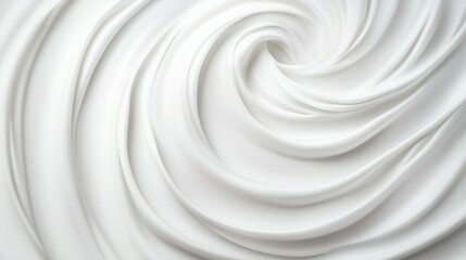 Swirling patterns of creamy white texture on a smooth surface