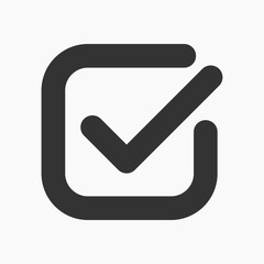 Minimalist checkmark icon design vector