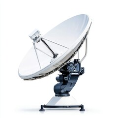 Detailed and sharp image of a flat-panel satellite dish on a white background, ready for use in presentations, websites, and print materials, featuring a low-profile design.