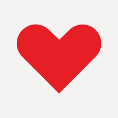 Bold red heart illustration, Valentine's Day vector