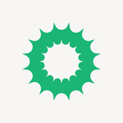 Green circular abstract energy symbol vector