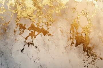 Decorative Wall Design Featuring Golden and Silver Patterns in an Elegant Geometric Style