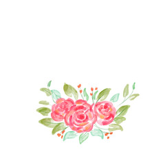 Illustration of an Watercolor Floral Flower