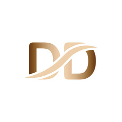 DD logo design. Trendy awesome artistic DD initial based Alphabet icon logo.