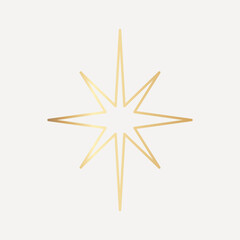 Obraz premium Elegant gold star design, hand drawn vector