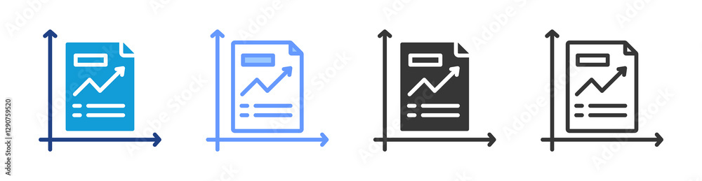 Poster Actuarial Science icon set multiple style collection