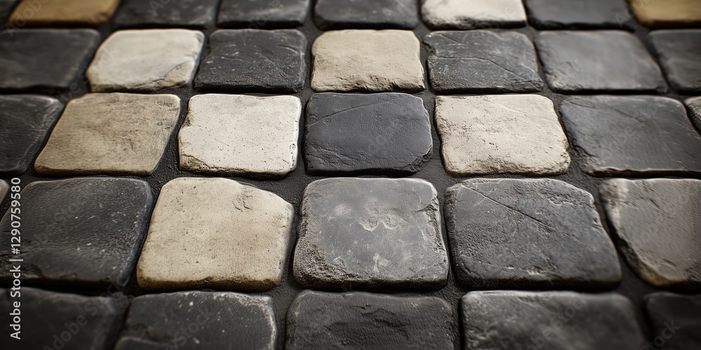 Fototapete close-up of textured stone tiles in varying shades, ideal for computer graphics and design projects.