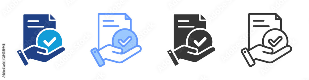 Poster claim icon set multiple style collection