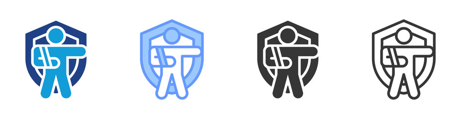 Casualty Insurance icon set multiple style collection