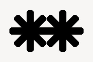 Bold asterisk symbol design vector