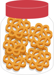 Eid cookies illustration. Malaysian food.