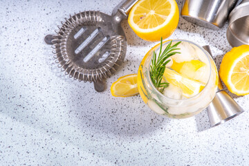 Infused rosemary lemon drink