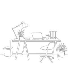 office chair and table