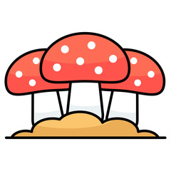 Modern design icon of mushroom