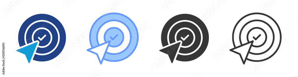 Aufkleber Accuracy icon set multiple style collection