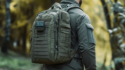 Fototapeta premium Tactical Backpack - Durable Outdoor Gear