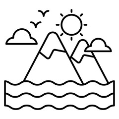 Trendy design icon of river