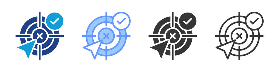 Tolerance icon set multiple style collection