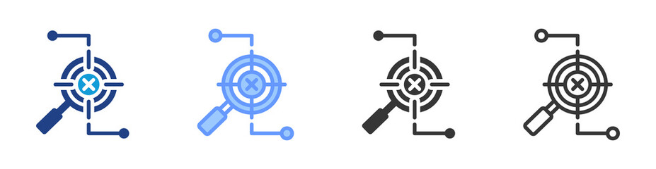 Obraz premium Traceability icon set multiple style collection