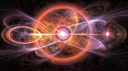 Atomic Energy Fusion, Space, Plasma, Bright, Science, Background, Abstract, Conceptual, Illustration