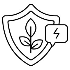 Creative design icon of eco security