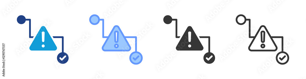 Aufkleber Interference icon set multiple style collection