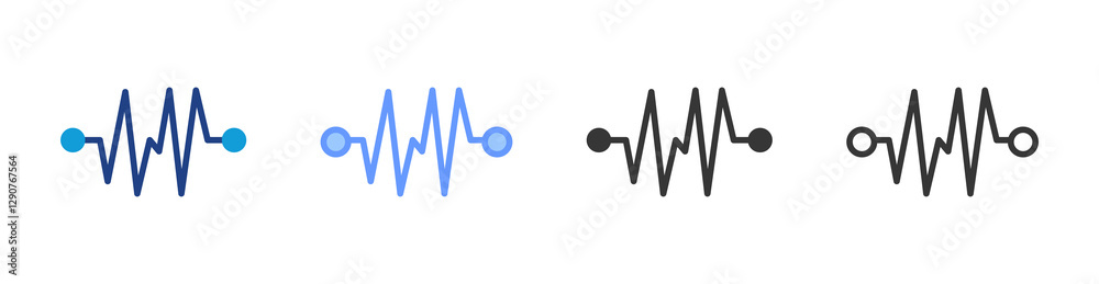 Poster Magnitude icon set multiple style collection