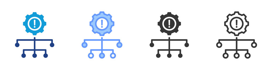 Systematic Error icon set multiple style collection