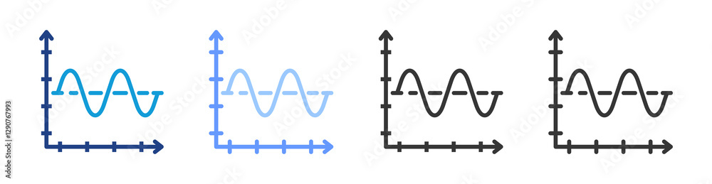 Aufkleber Threshold icon set multiple style collection