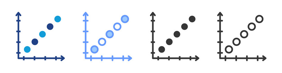 Calibration Curve icon set multiple style collection