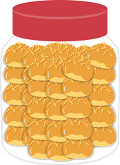 Eid cookies illustration. Malaysian food.