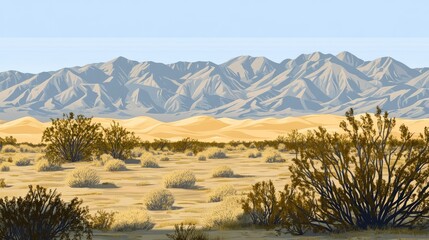 Desert Mountain Landscape View