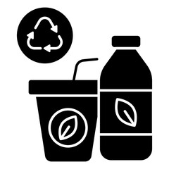 Premium download icon of plastic recycling