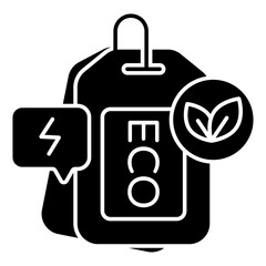 Premium download icon of eco tag