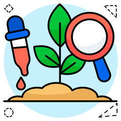 Creative design icon of search plant