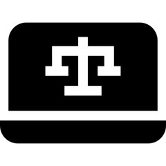 Laptop icon featuring an open computer, symbolizing technology, work, and digital connectivity. Ideal for business, education, and remote work themes

