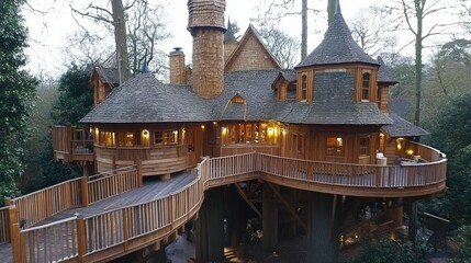 Exquisite Treehouse, Forest Setting