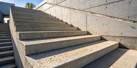 Macro Concrete Staircase Architecture: Modern Interior Design Textures & Details