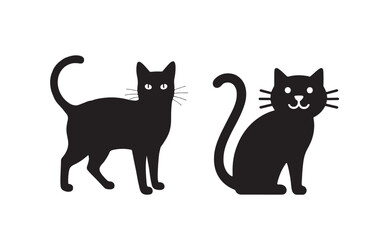 black and white cats