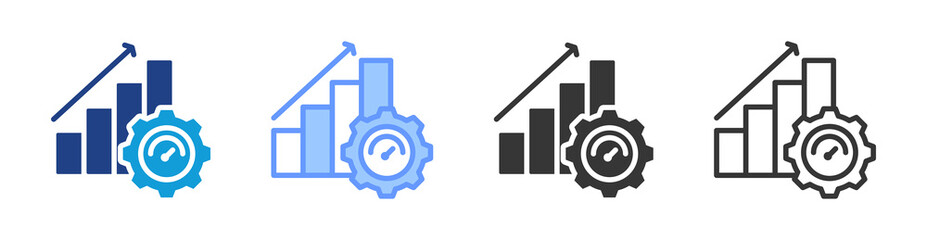 Productivity icon set multiple style collection