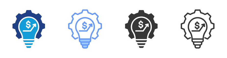 Development icon set multiple style collection