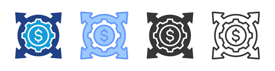 Expansion icon set multiple style collection