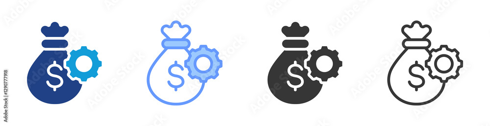 Poster Management icon set multiple style collection