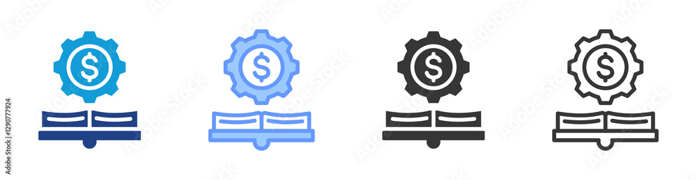 Poster education icon set multiple style collection