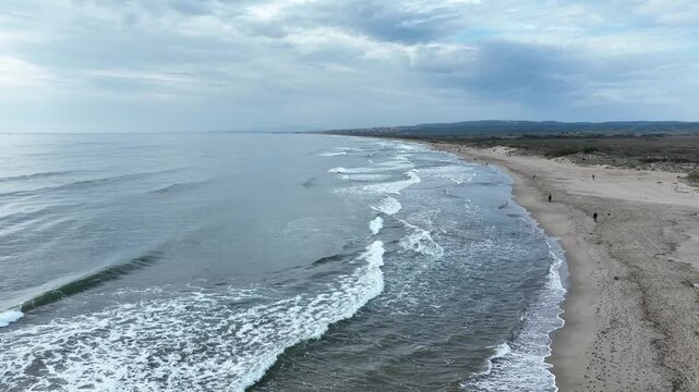 Vendres pr&egrave;s de Vias et de Valras, plages et port de l'H&eacute;rault en Occitanie, France