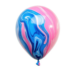 Colorful Swirling Balloon with Pink and Blue Patterns for Celebrations