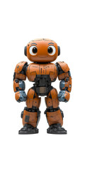 Adorable Orange Robot, Futuristic Friendly Mech Character