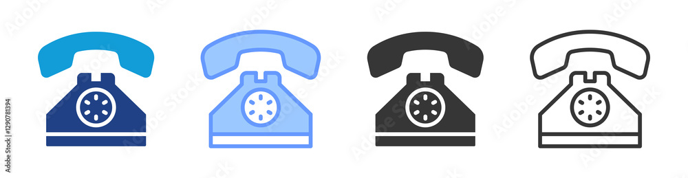 Aufkleber phone icon set multiple style collection