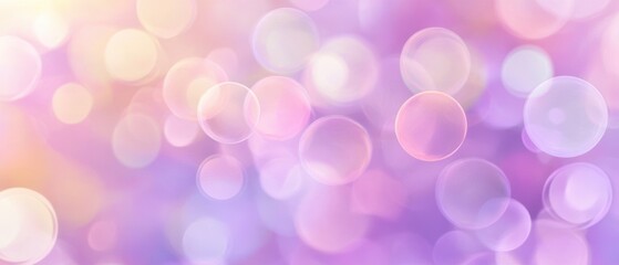 Fototapeta premium Bokeh background with soft pastel colors, blurred lights, and dreamy atmosphere, perfect for creative design, wallpapers, and artistic projects.